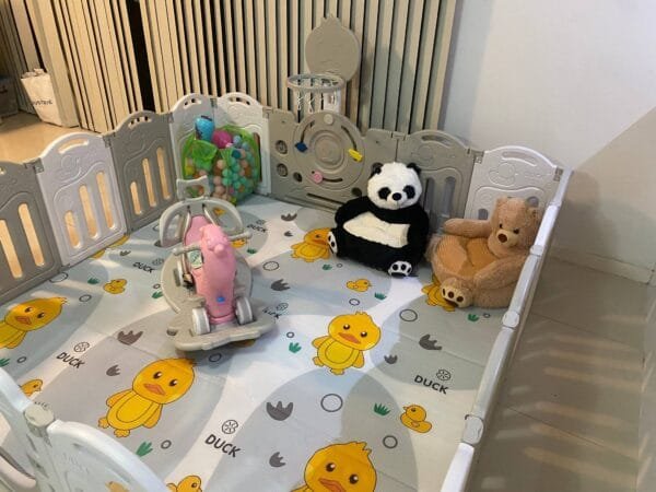 4m2 Indoor Children Playground Home kids play center Kids Party Center Kindergarten Play Center Safety Play Center Plastic Baby Playpen Indoor Rocking Horse Toy Plush Sit Baby Sofa - 图片 6