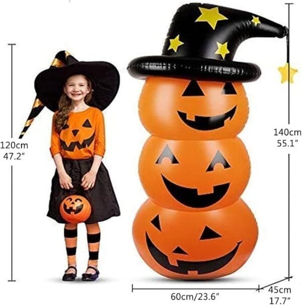 Inflatable Halloween Pumpkin - Inflatable Pumpkins for Halloween Party | Halloween Inflatables Outdoor Yard Pumpkin Light for Garden Lawn Indoor Party Holiday Decors - 图片 2