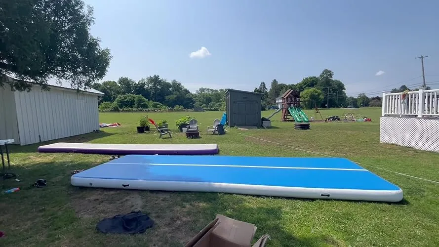 4m x 2m x 10cm Air track Tumbling Mat Inflatable Air Track Exercise Gymnastics Mat - 图片 2
