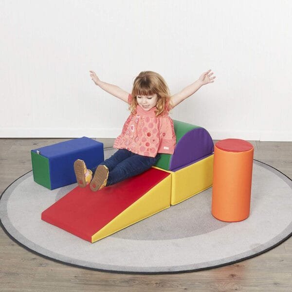 5-Piece Kids Climb & Crawl Soft Foam Block Kids Eco-friendly Toddler Play Area Climbing Combination Foam Play Blocks Set Soft Play Climber Equipment For Indoor Playground - 图片 3