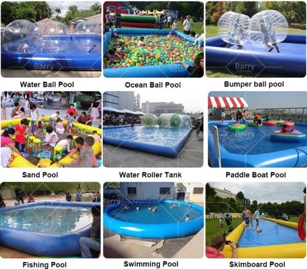 10m x 10m Inflatable pool for event Commercial Grade water park equipment large inflatable pool for kids inflatable water pool Inflatable Square Water Pool - 图片 5