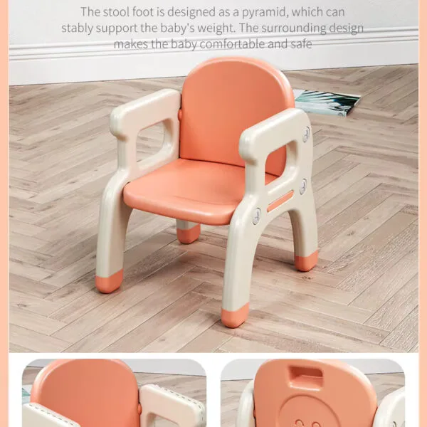 Backchair Household Thickened Low Stool PP material household kids plastic stackable leisure chair children's backrest chair