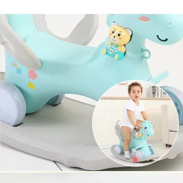 Ride on horses Boutique Children Multifunctional Plastic Rocking Horse Toys Twister Car - 图片 3