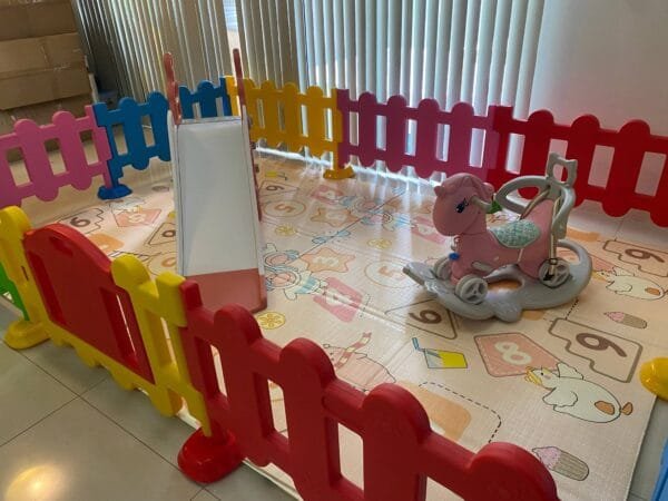 kids play center Kids Indoor Children Playground Home kids play center Kids Party Center Kindergarten Play Center Safety Play Center Plastic Playpen Fence Kids Plastic Slide Rocking Horse 6m2 - 图片 3