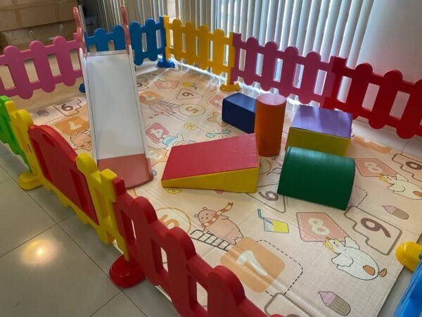 6m2 Kids Party Center Indoor Children Playground Home kids play center  Kindergarten Play Center Safety Play Center Plastic Playpen Fence Kids Plastic Slide kids foam block - 图片 2