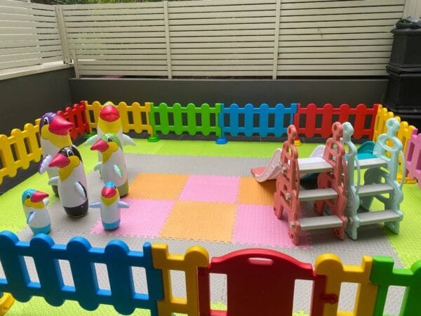 Kids Party Center Home kids play center  Kids Party Center Kindergarten Play Center Safety Play Center Plastic Playpen Fence Kids Plastic Slide Inflatable Penguin Tumbler 12m2