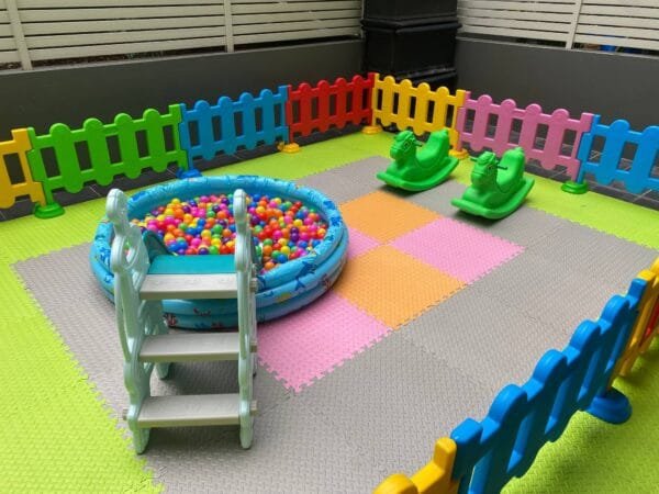 Safety Play Center Home kids play center Kids Party Center Kindergarten Play Center  Plastic Rocking Horse Ocean Ball Pits Plastic Slide 12m2 - 图片 2