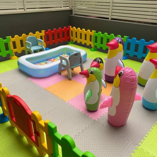 Home kids play center Kids Party Center Kids Party Center Kindergarten Play Center Safety Play Center Inflatable Penguin Tumbler Magnetic Fishing Game Set 12m2