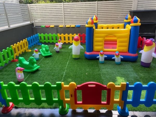 Home kids play center Kids Party Center Kids Party Center Kindergarten Play Center Safety Play Center Children's Castle Bouncer Plastic Rocking Horse Inflatable Penguin Tumbler 16m2