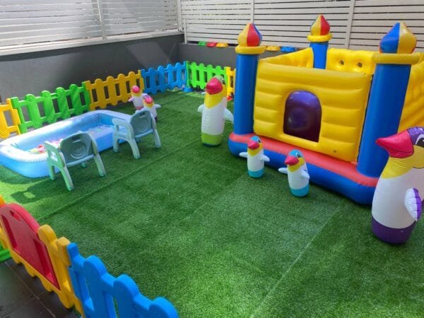 Home kids play center Kids Party Center Kids Party Center Kindergarten Play Center Safety Play Center Children's Castle Bouncer Magnetic Fishing Game Set Inflatable Penguin Tumbler 16m2 - 图片 3
