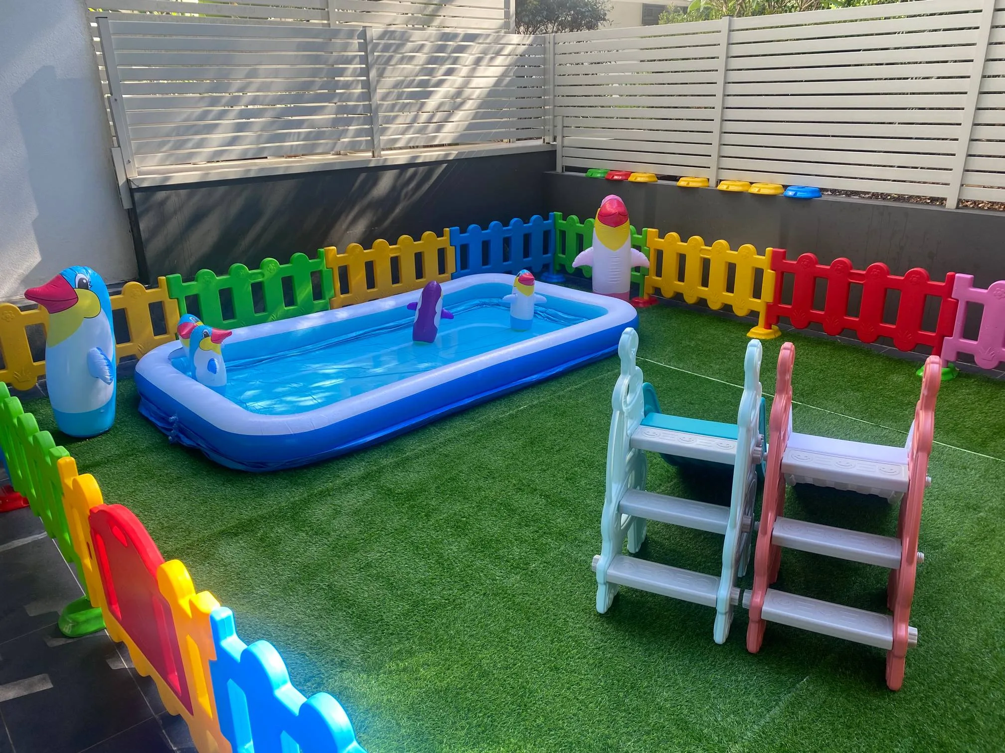 Home kids play center Kids Party Center Kids Party Center Kindergarten Play Center Safety Play Center Inflatable Swimming Pool Plastic Slide Inflatable Penguin Tumbler 16m2 - 图片 2