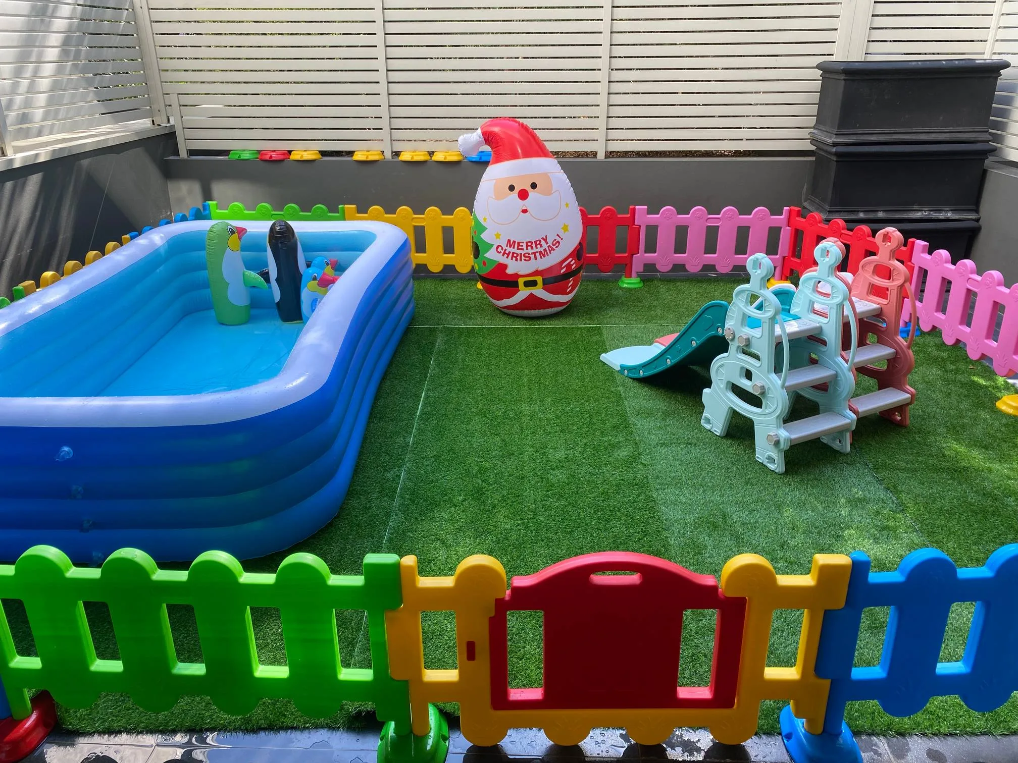 Home kids play center Kids Party Center Kids Party Center Kindergarten Play Center Safety Play Center Inflatable Swimming Pool Plastic Slide Inflatable Penguin Tumbler 16m2 - 图片 4