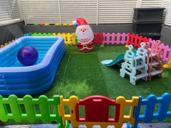 16m2 Home kids play center Kids Party Center Kids Party Center Kindergarten Play Center Safety Play Center Inflatable Swimming Pool  Inflatable Penguin Tumbler Inflatable Punching Bag Plastic Slide